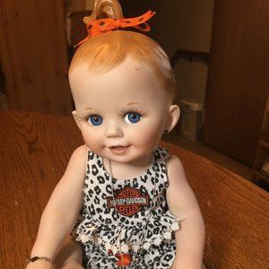 Harley Davidson Porcelain Doll